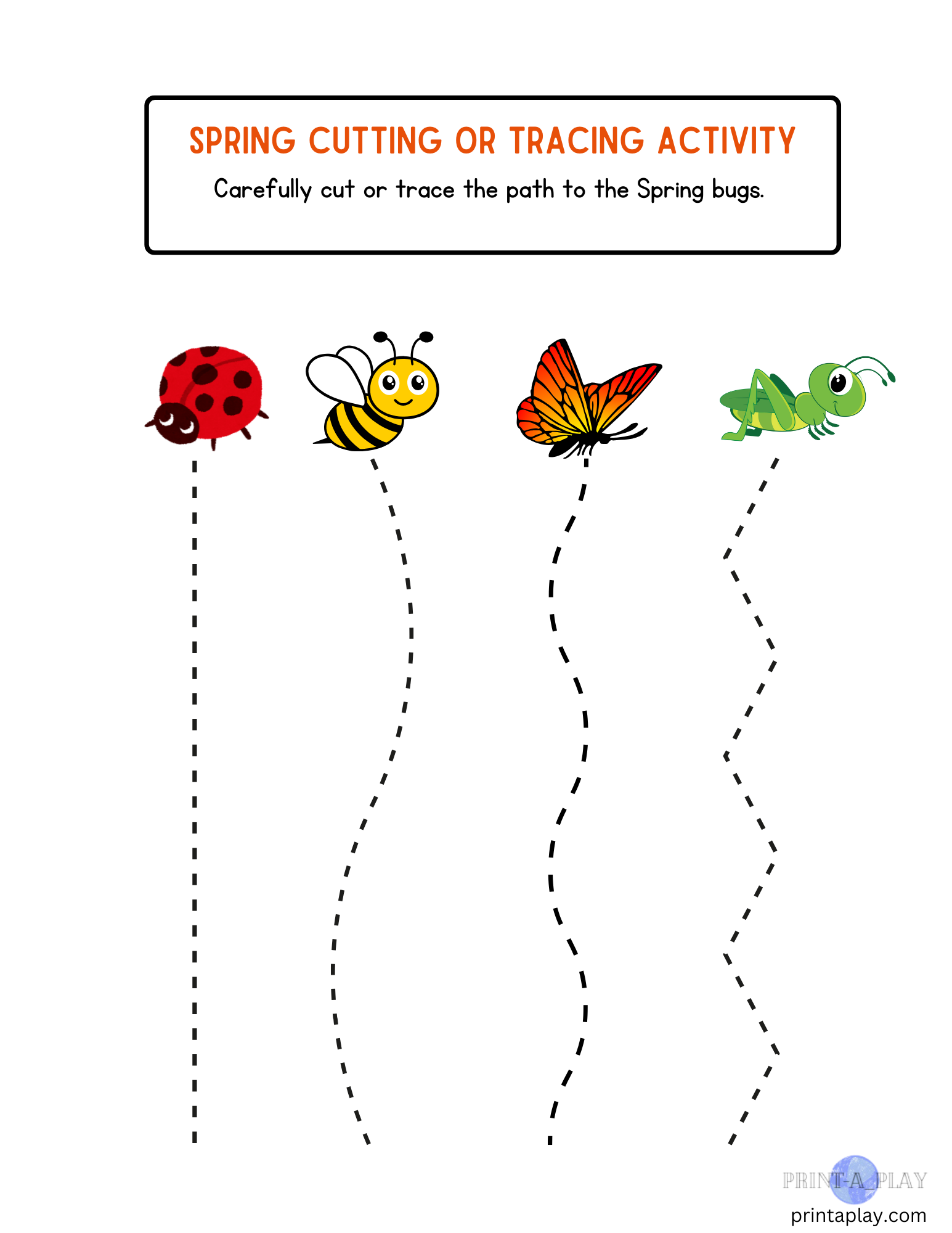 Spring Bugs Fine Motor Activity