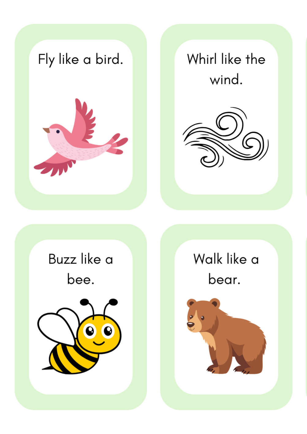 Spring Movement Flashcards