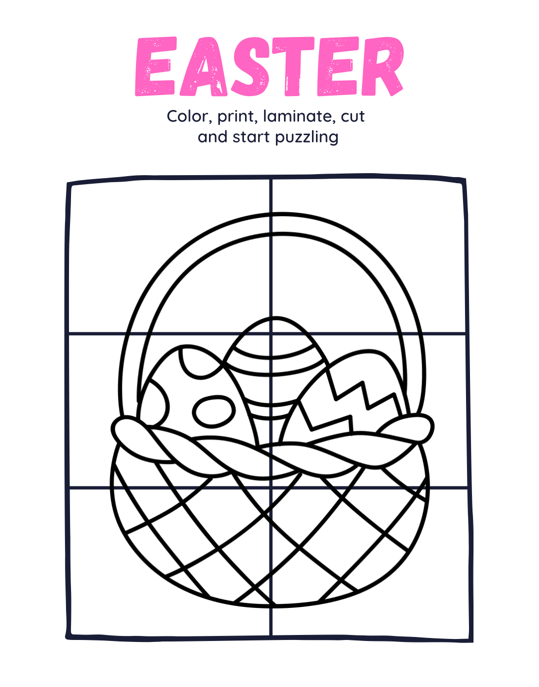 Easter Print & Colour Puzzles