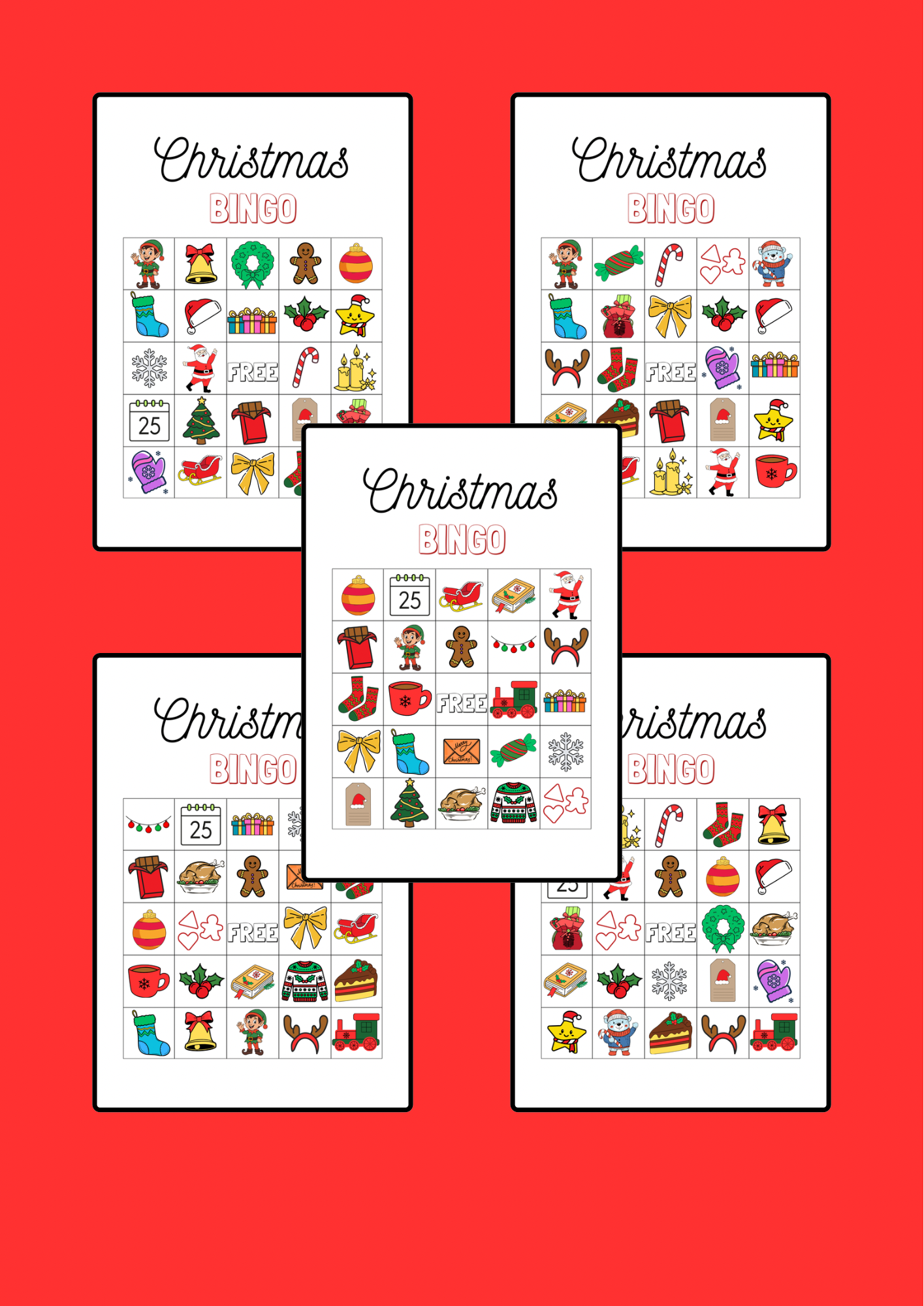 Christmas Bingo Printable Set