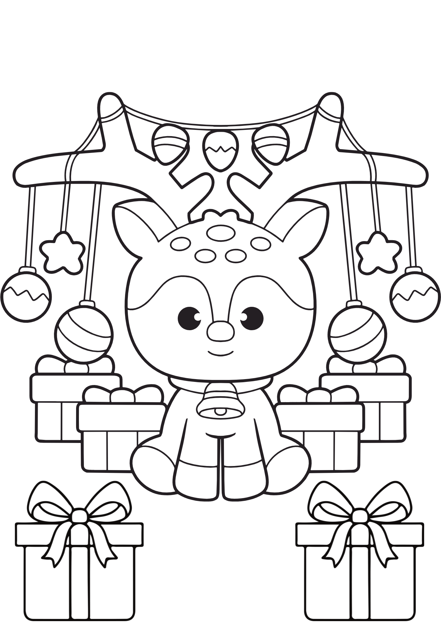 Reindeer Colouring Page
