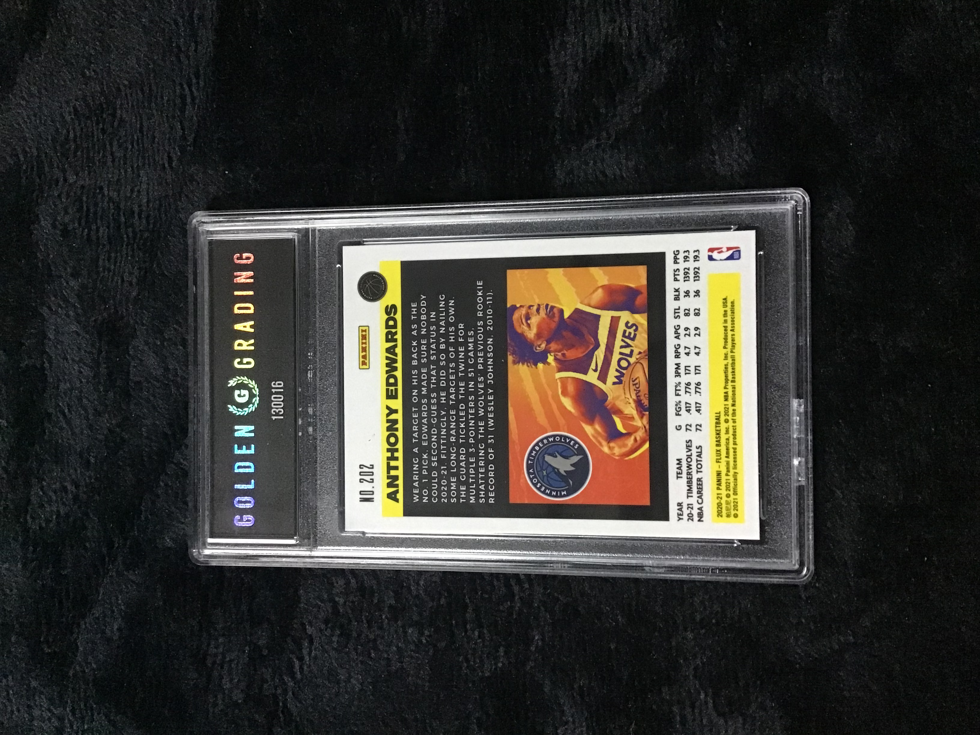 2020 Panini Flux Anthony Edwards RC