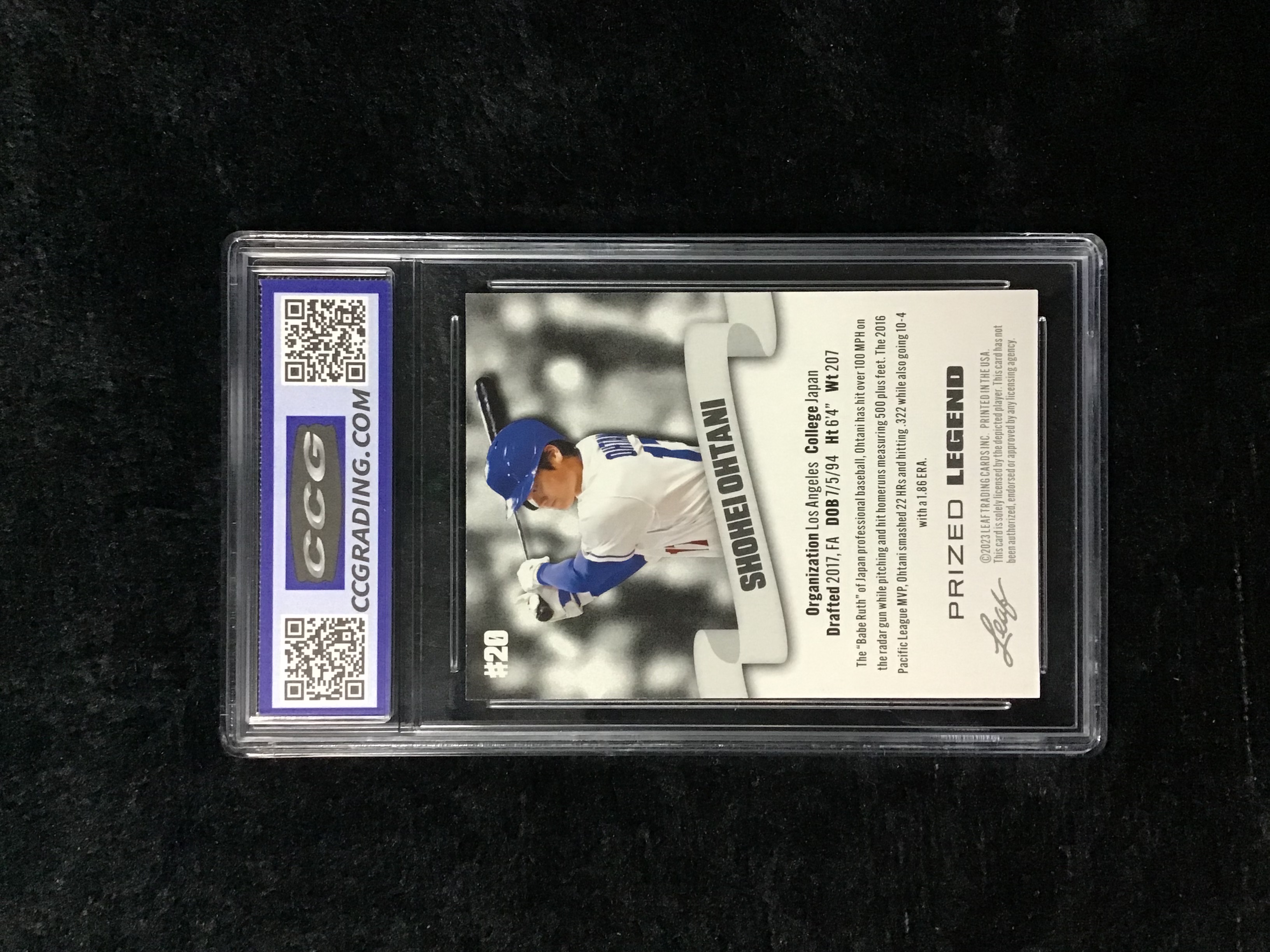 2023 Leaf Prized Legend Shohei Ohtani