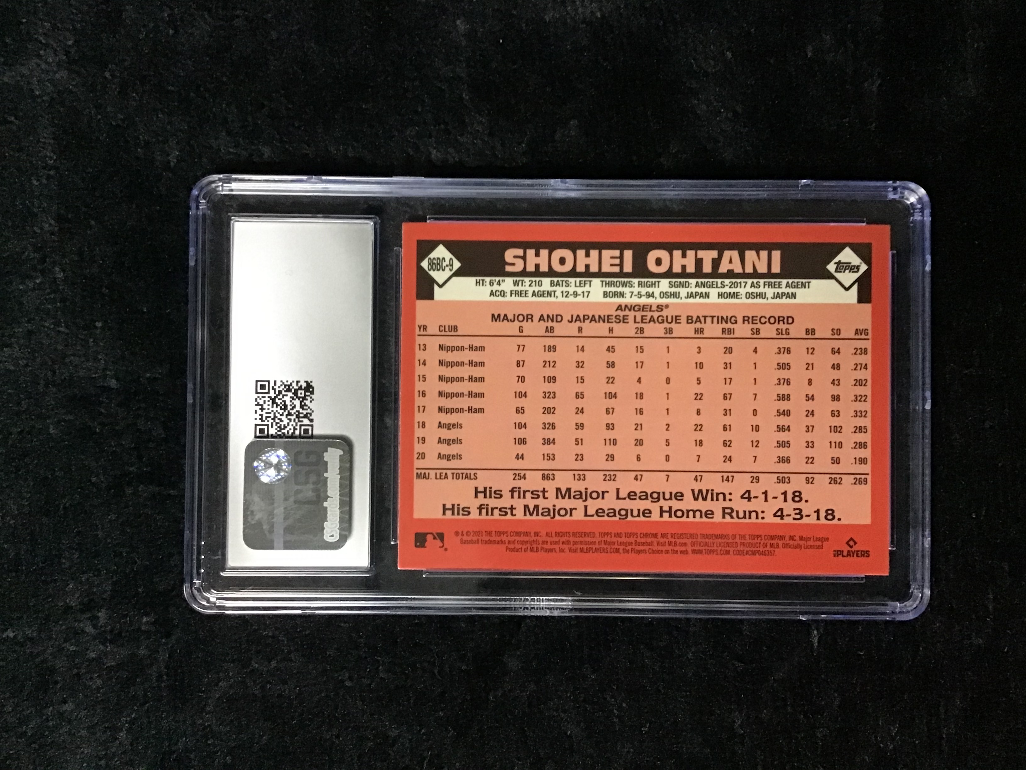 2021 Topps Chrome Shohei Ohtani