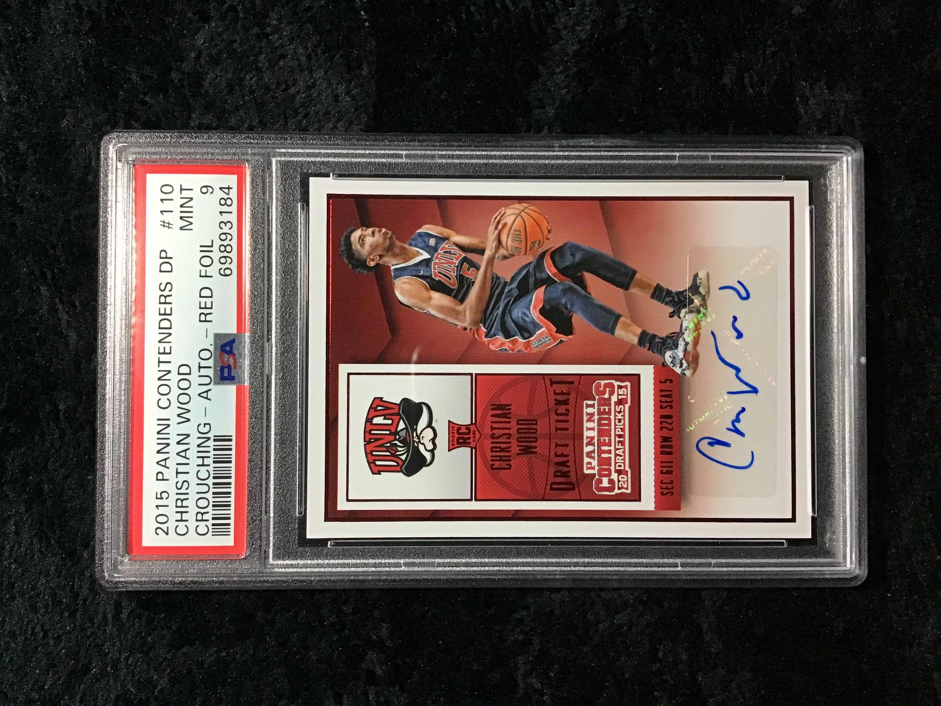 2015 Panini Contenders DP Christian Wood Red-Foil Auto
