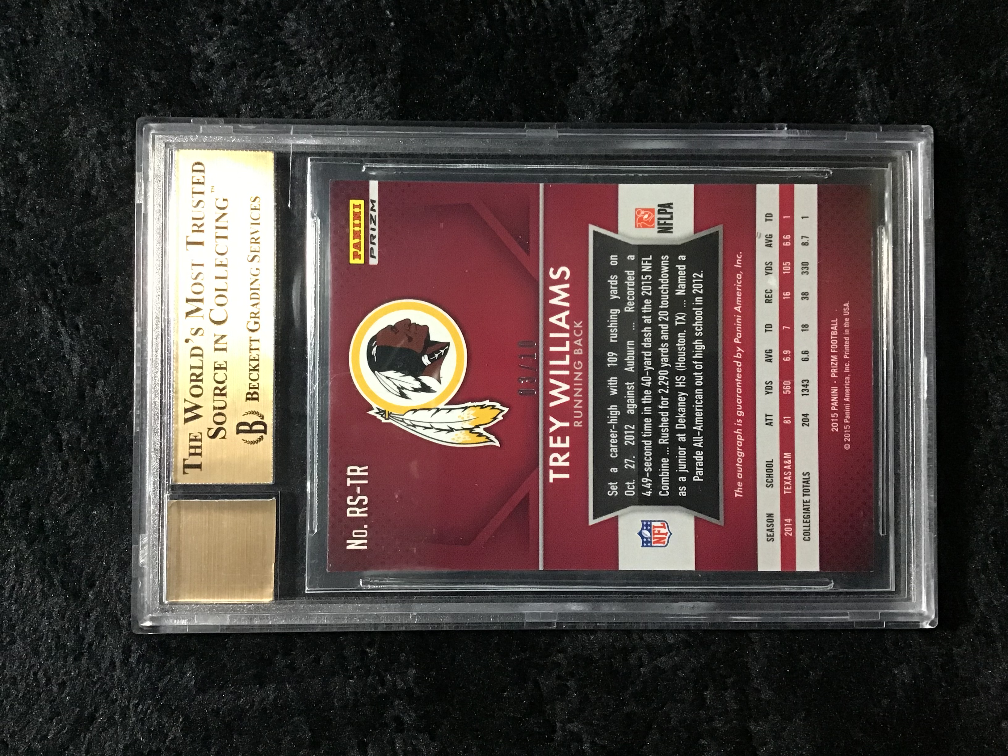 2015 Panini Prizm Gold Trey Williams