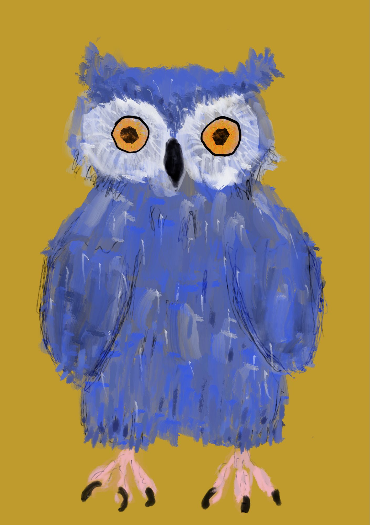 Kinderbild mit Eule
