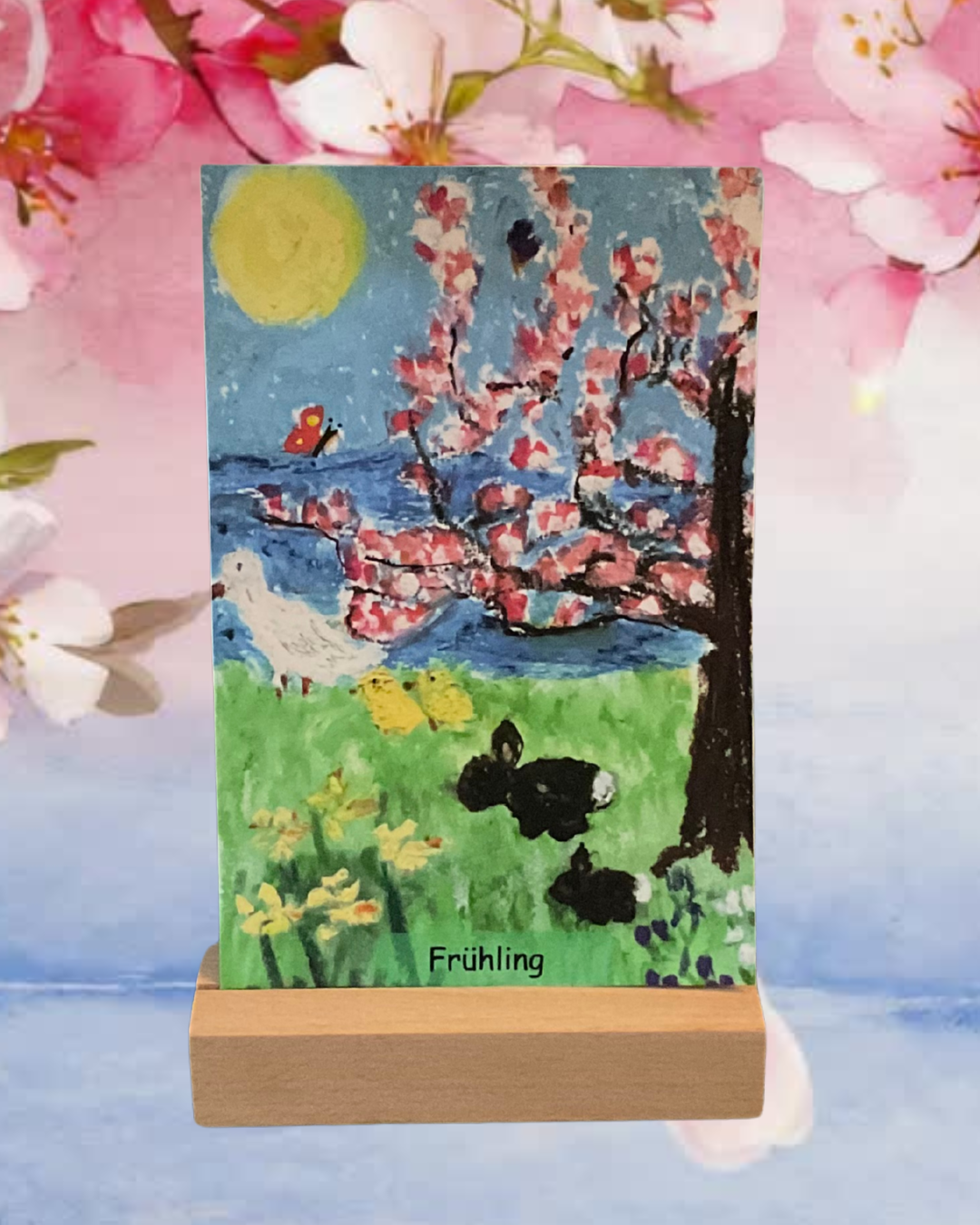 Handgemalte Kunstkarten der vier Jahreszeiten