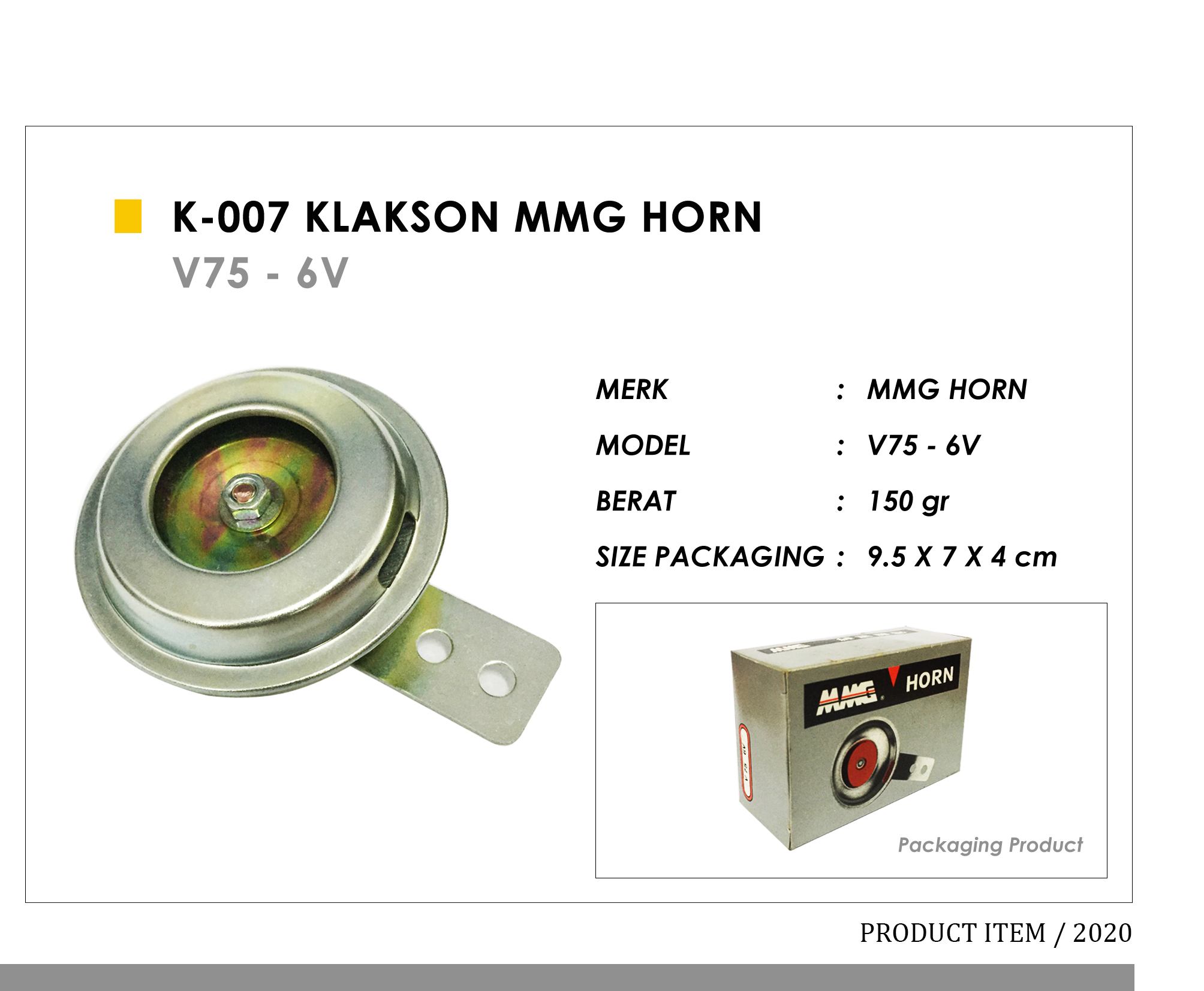 K-007 Klakson MMG Horn
