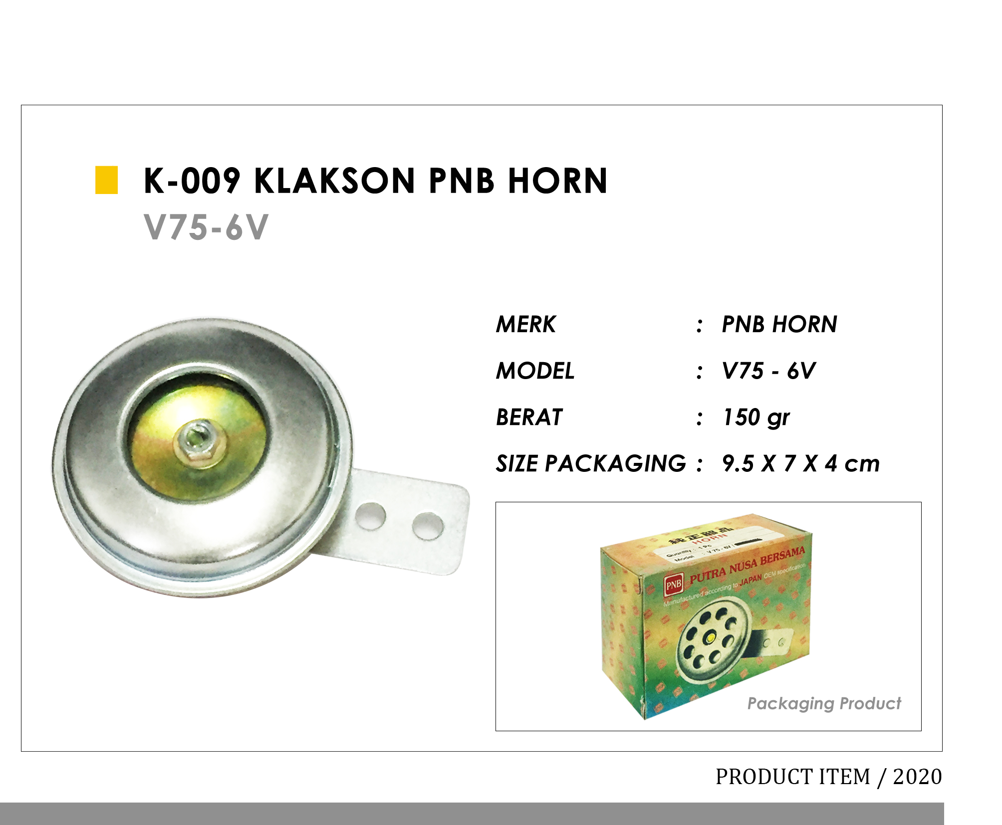 K-009 Klakson PNB Horn