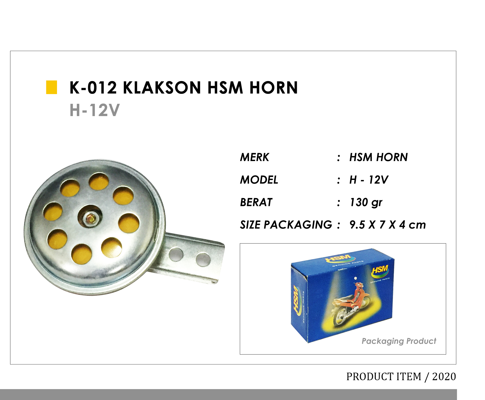 K-012 Klakson HSM Horn