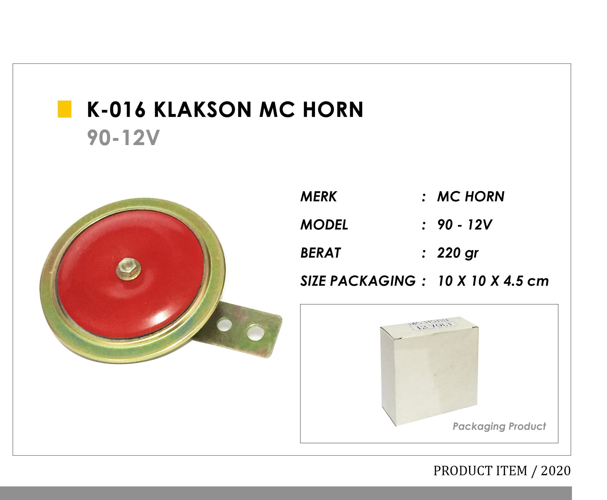 K-016 Klakson MC Horn