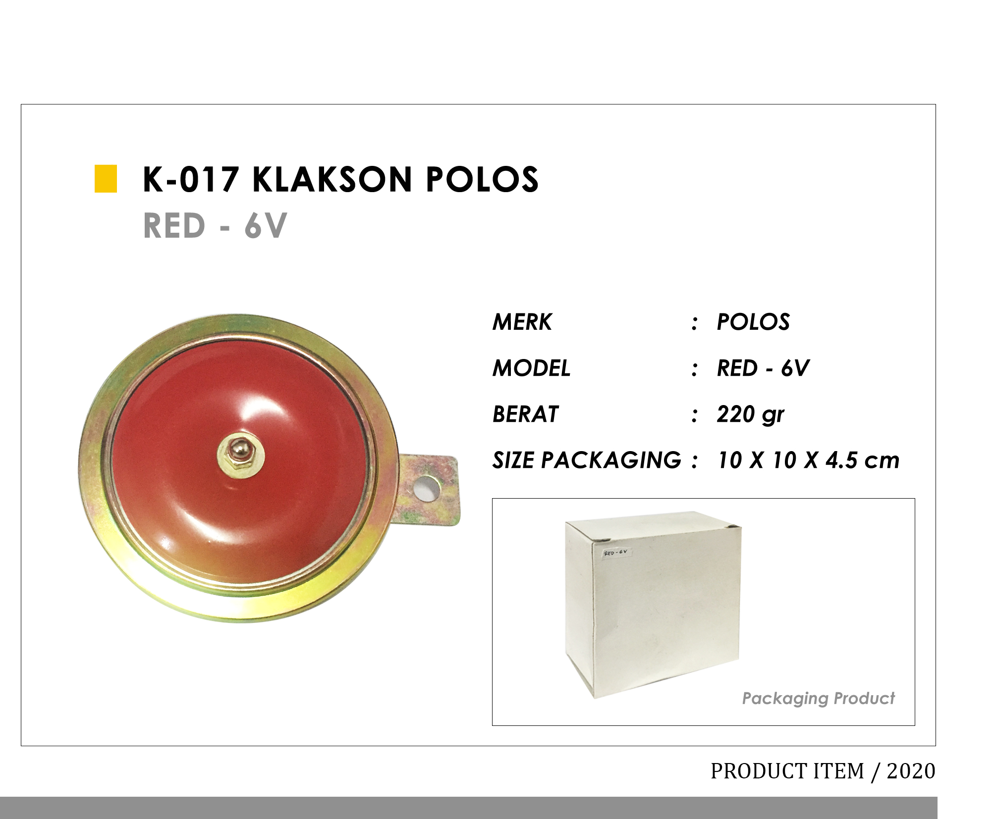 K-017 Klakson Polos