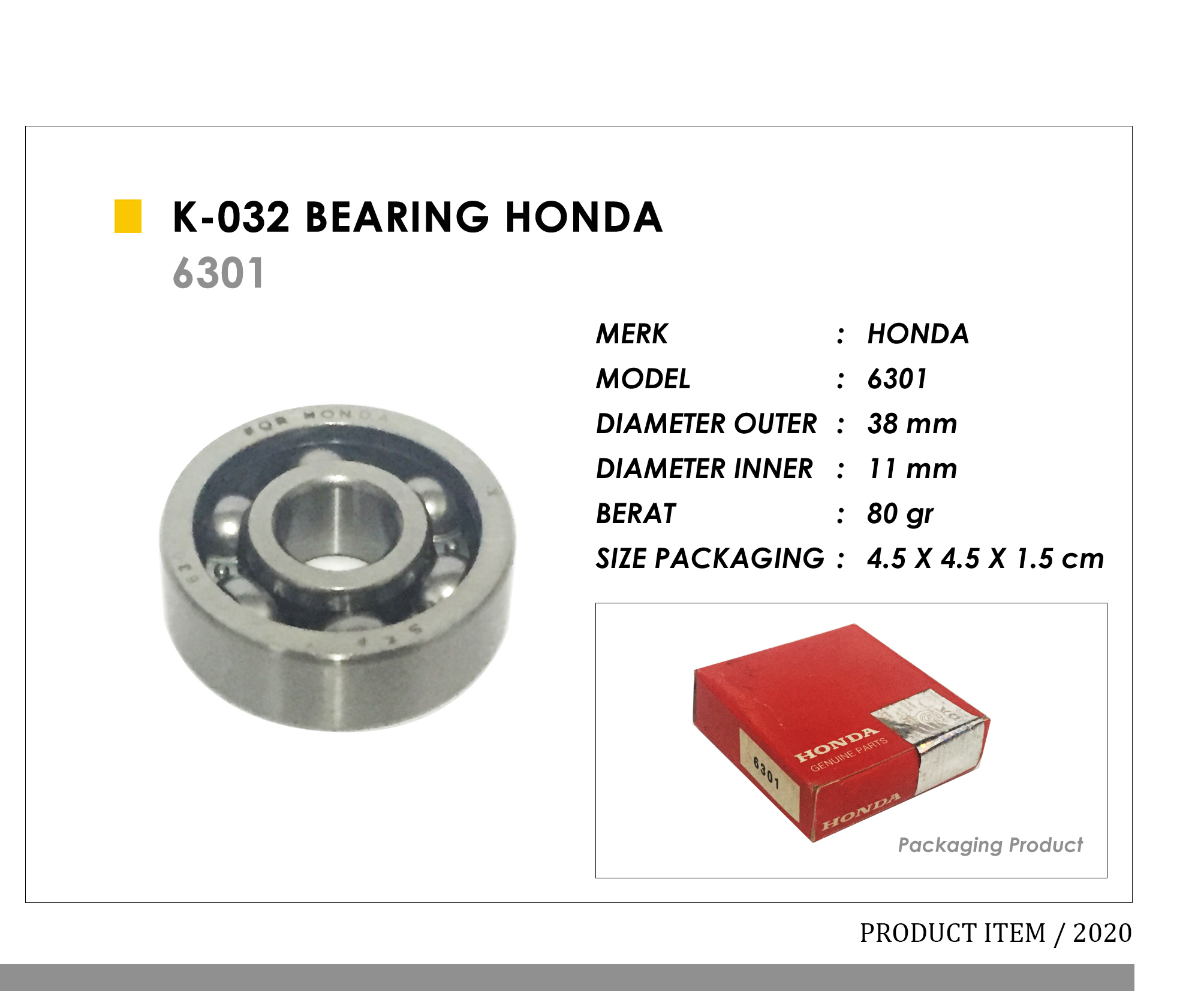K-032 Bearing Honda