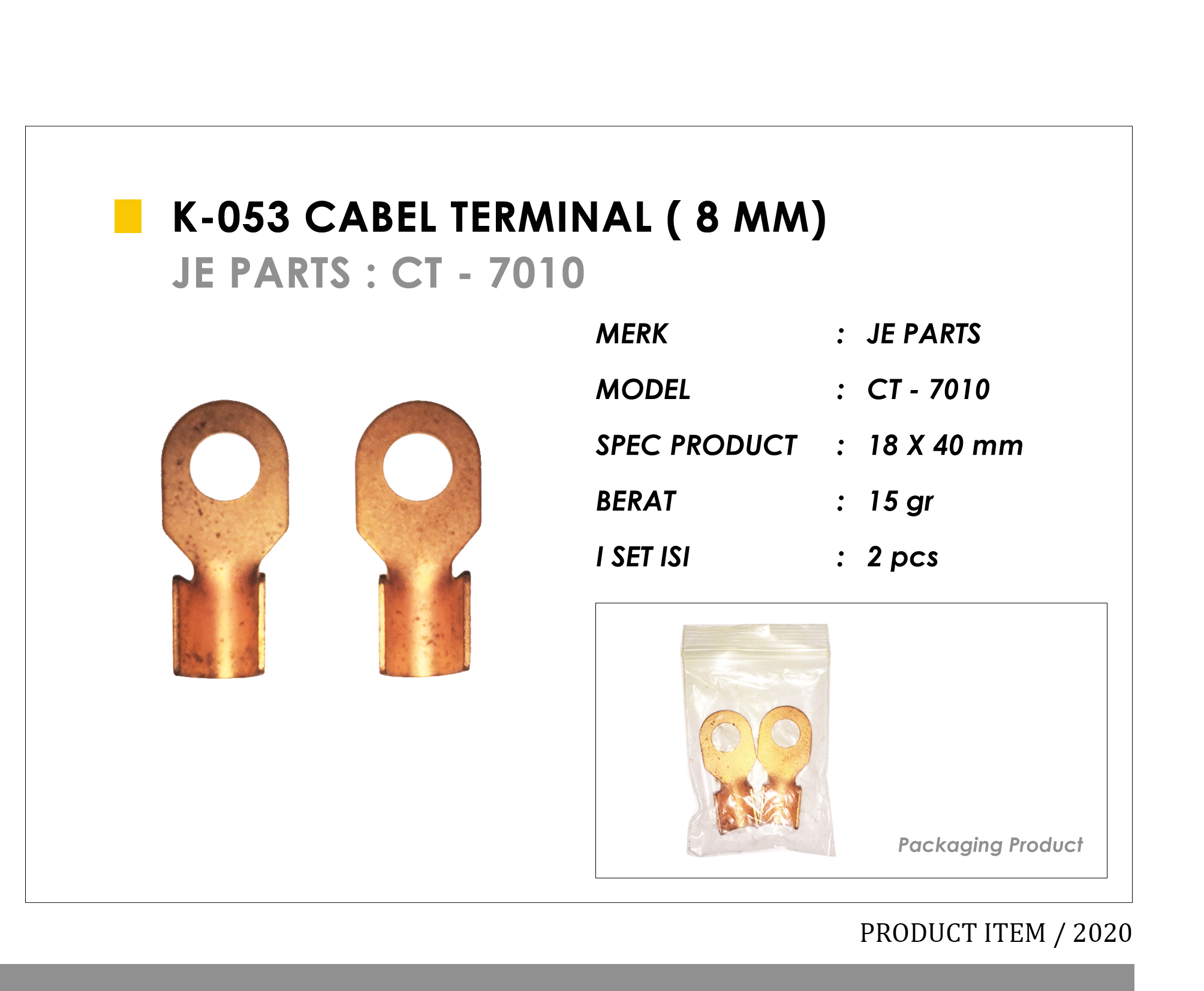 K-053 Kepala terminal 8 mm