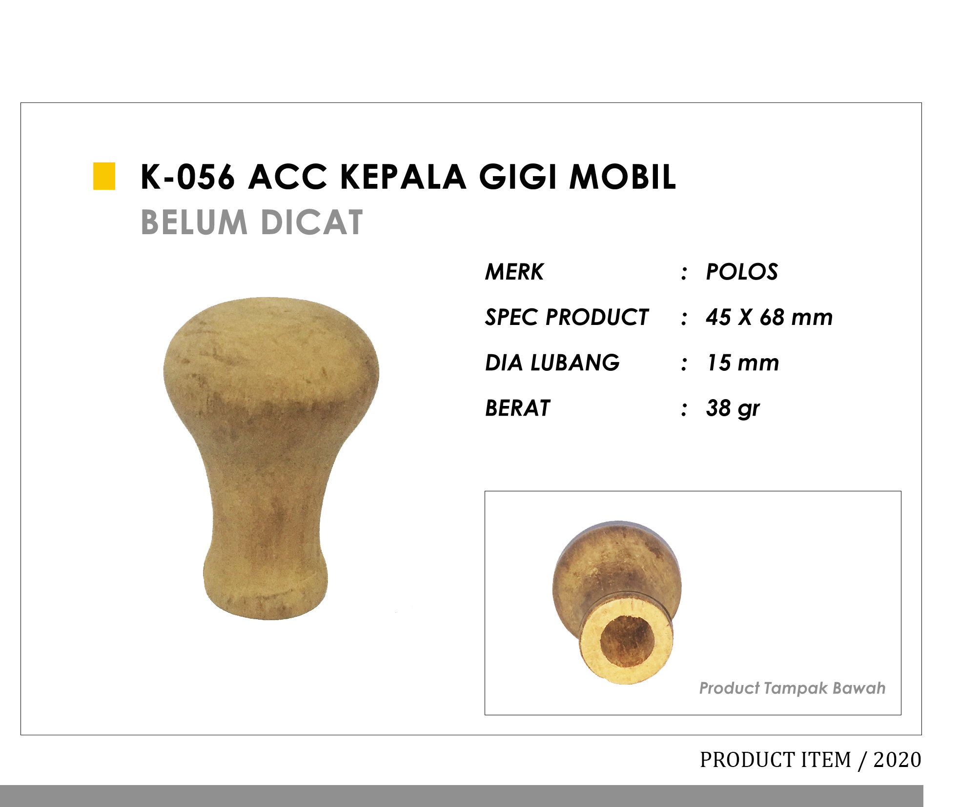 K-056 ACC Kepala Gigi Mobil