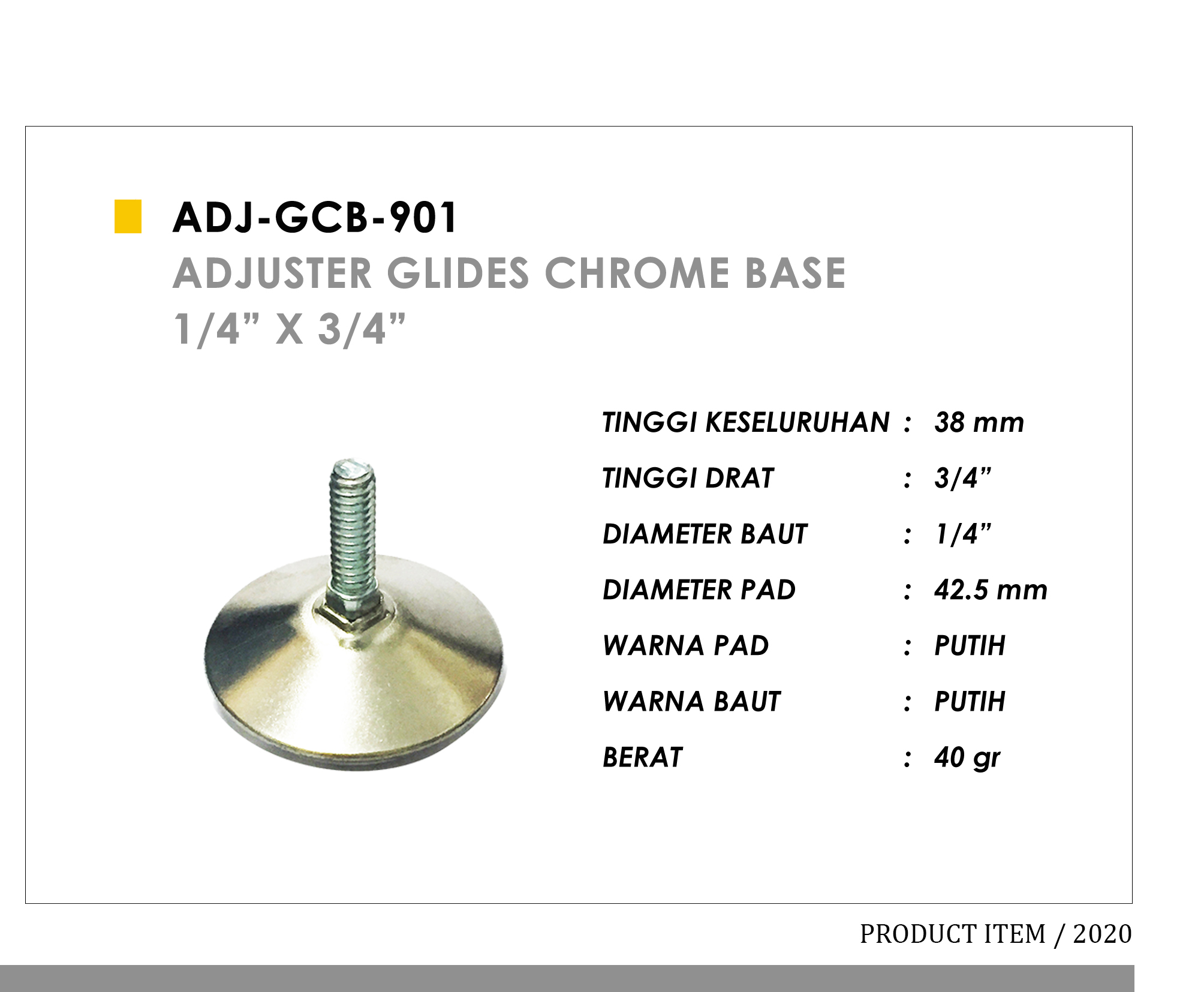 Adjuster Glides Chrome Base