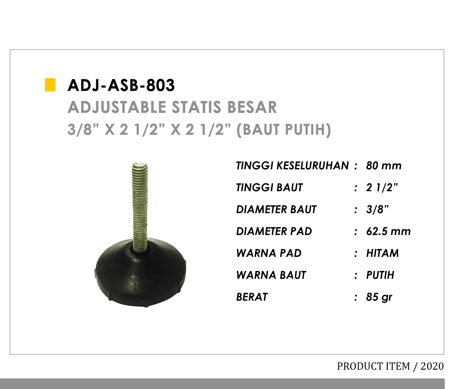Baut Adjustable Statis Besar