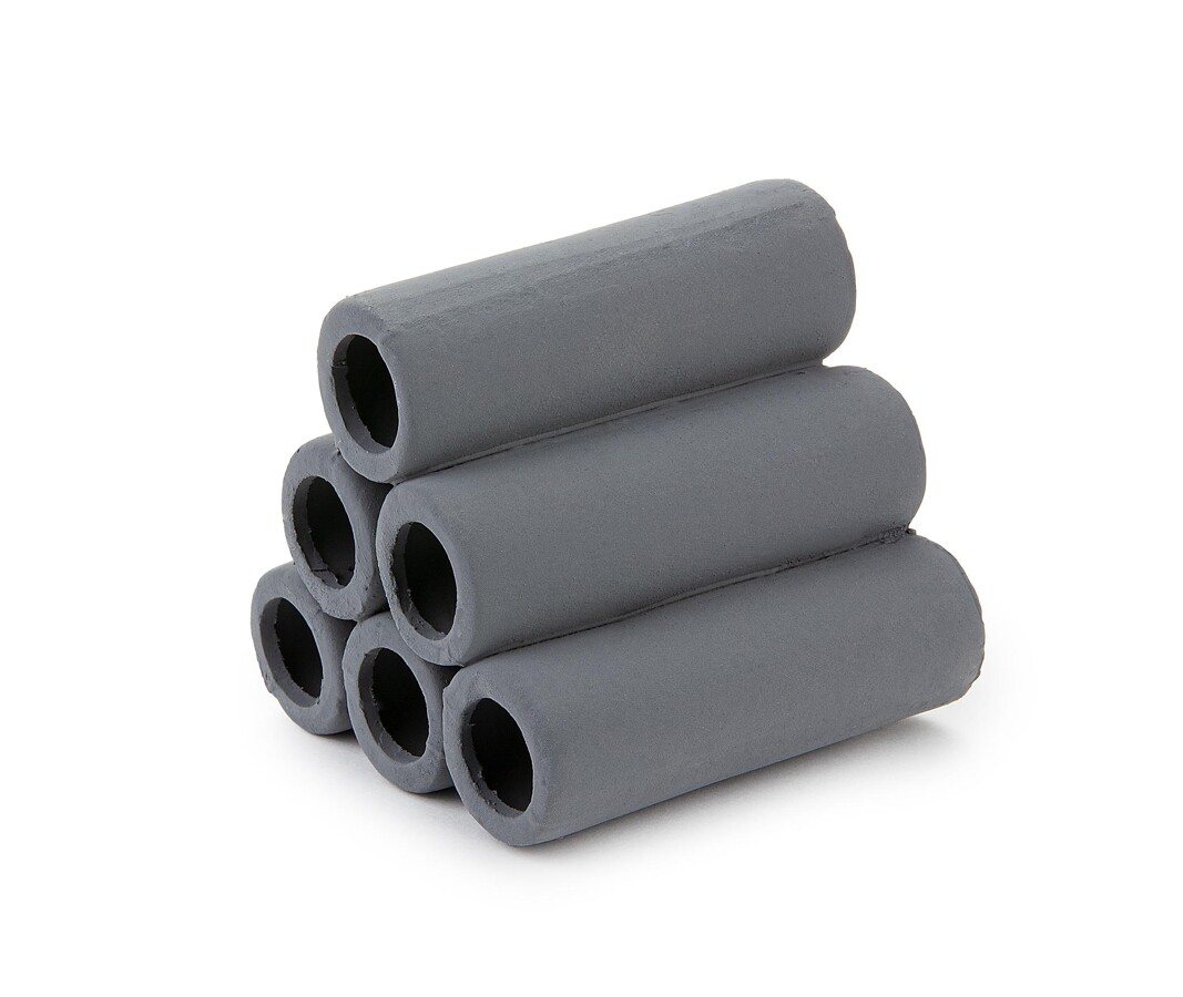 Keraminė dekoracija - piramidė su skylutėmis Happet U935 - 7 cm pilka