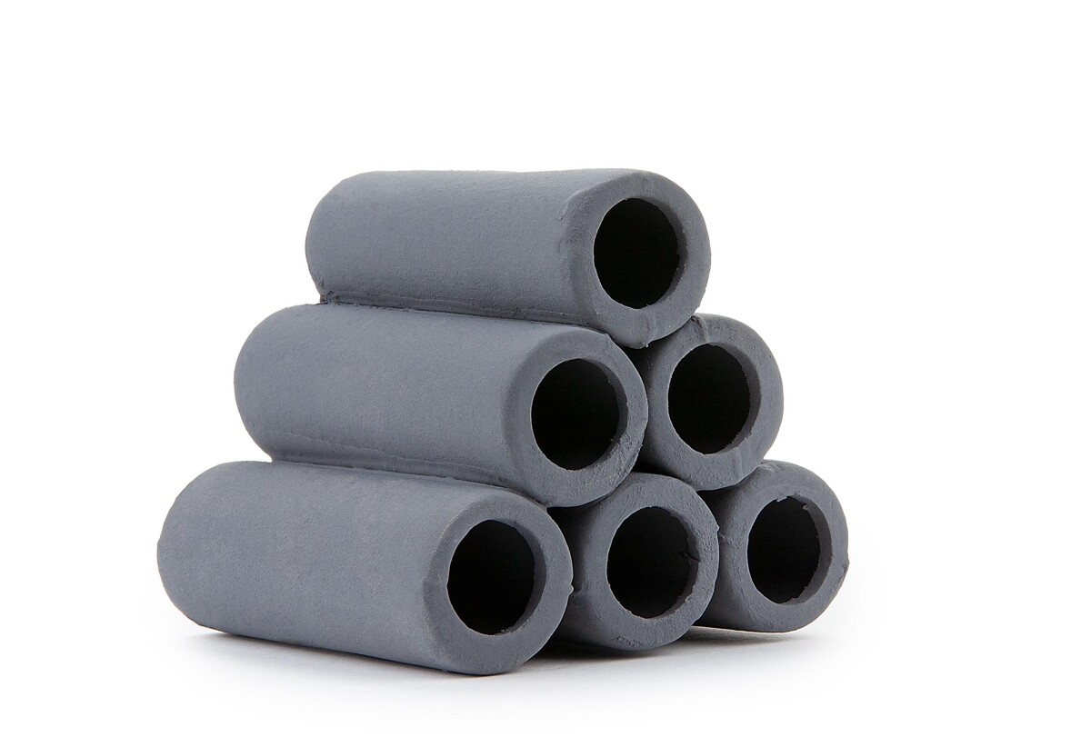 Keraminė dekoracija - piramidė su skylutėmis Happet U935 - 7 cm pilka