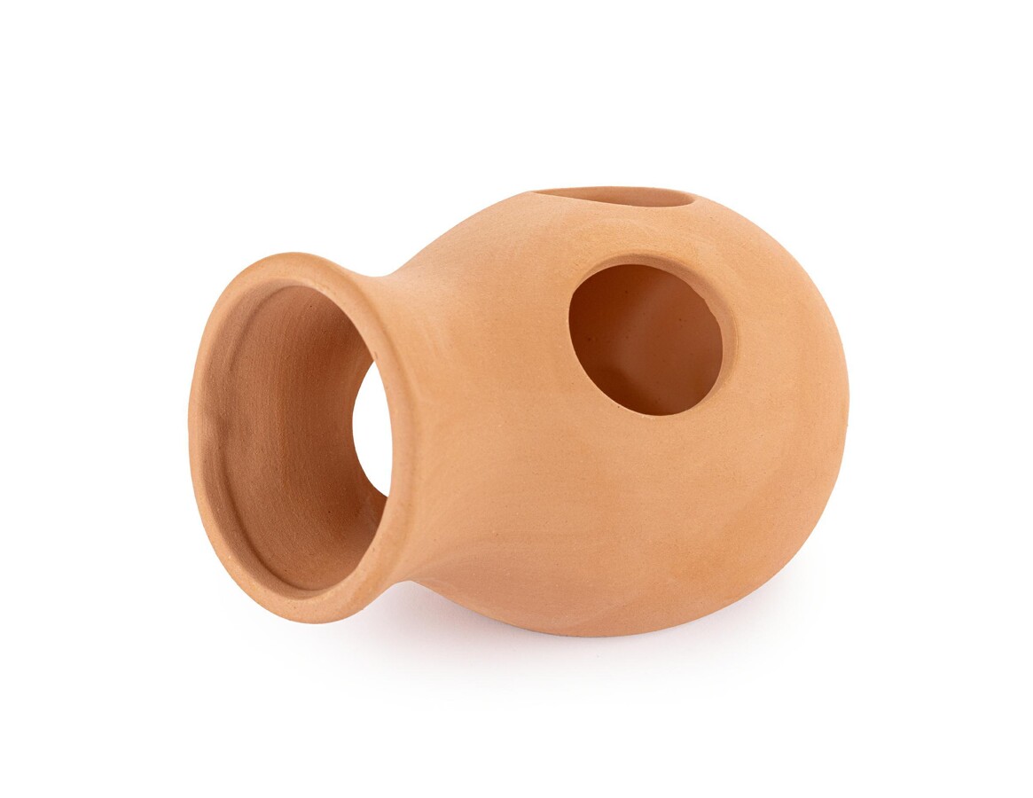 Keramikinė dekoracija ąsotėlis su iškiša 10 cm