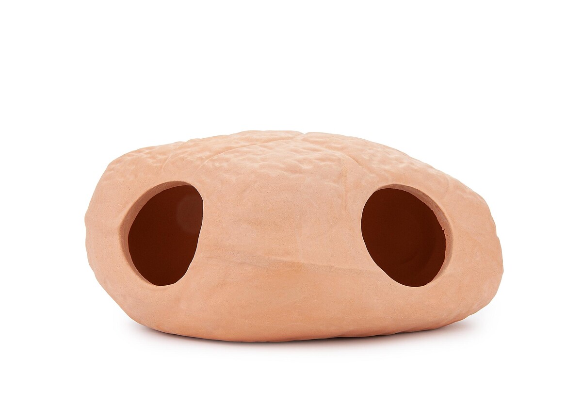 Keraminė dekoracija - akmuo su skylutėmis akvariumui ir terariumui Happet U932 - 12 cm