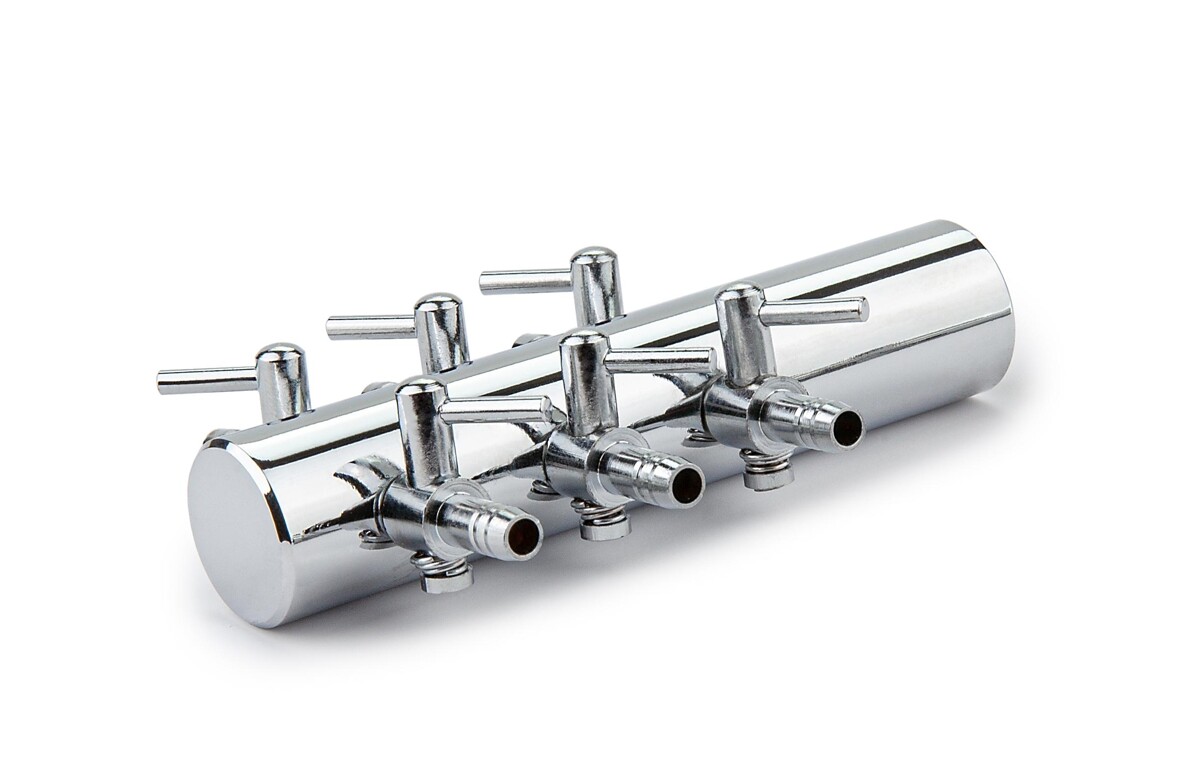 Metalinis oro skirstytuvas su vožtuvais, 6 padėčių, Happet