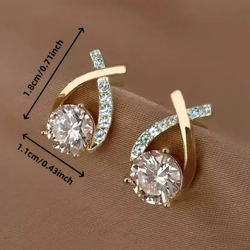 Sparkling Cubic Zirconia Ear Rings