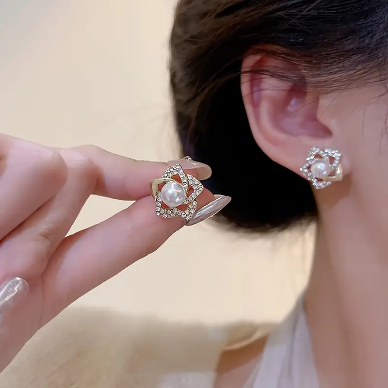 French Style Flower Ear Rings