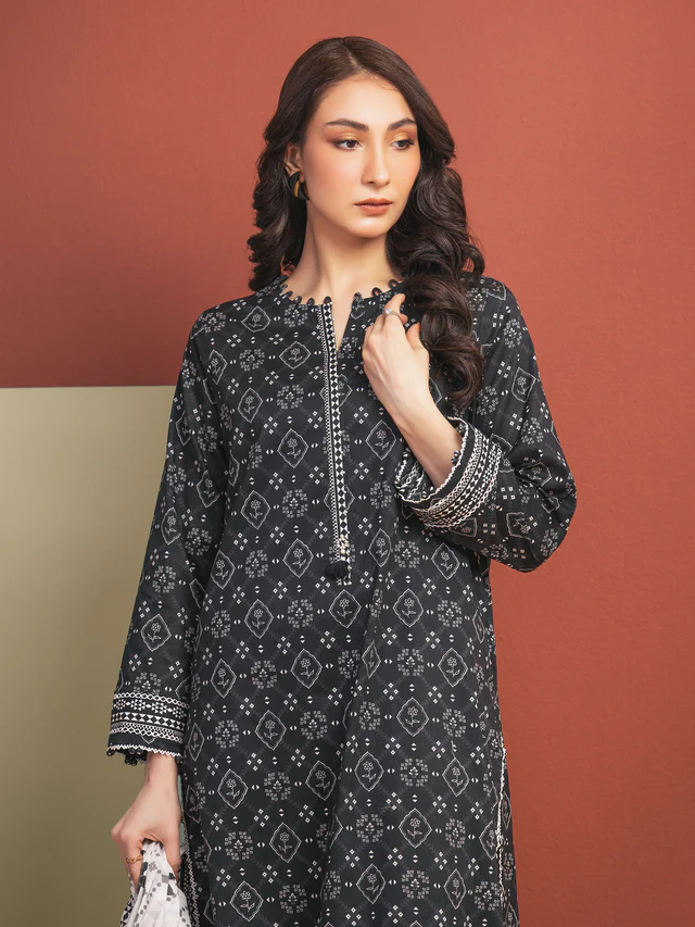 Edenrobe Premium Unstitched Printed Lawn 3 Piece