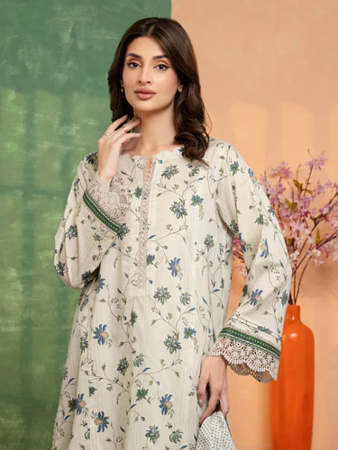 Edenrobe Premium Unstitched Printed Lawn 3 Piece
