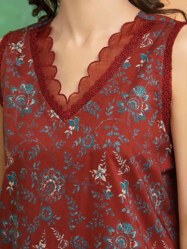 Edenrobe Premium Unstitched Printed Lawn 3 Piece