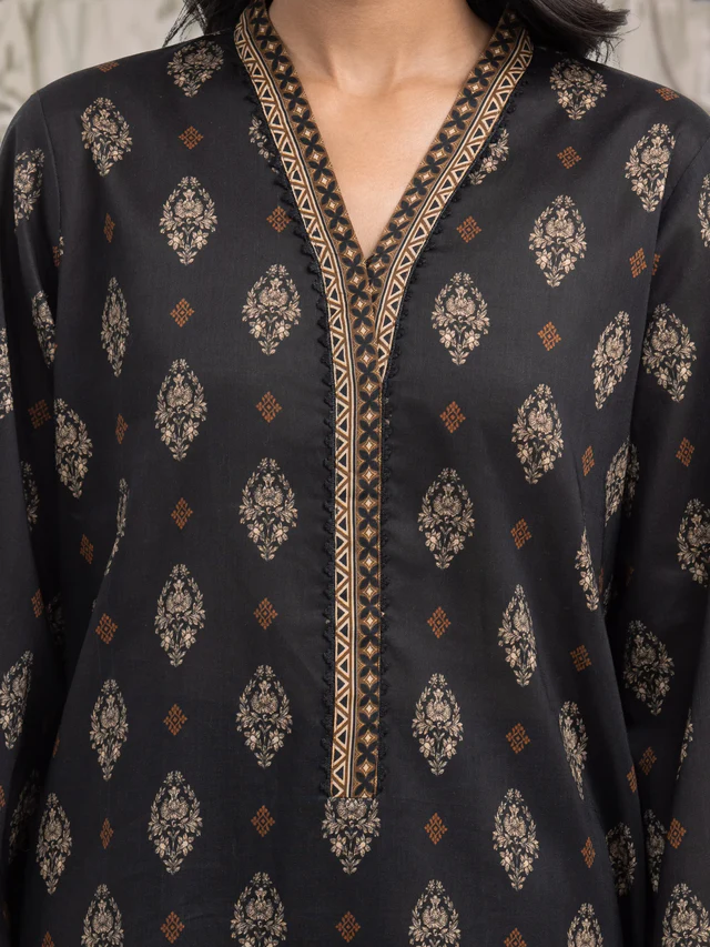 Edenrobe Premium Unstitched Printed Khaddar 3 Piece