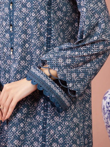 Edenrobe Premium Unstitched Printed Lawn 3 Piece