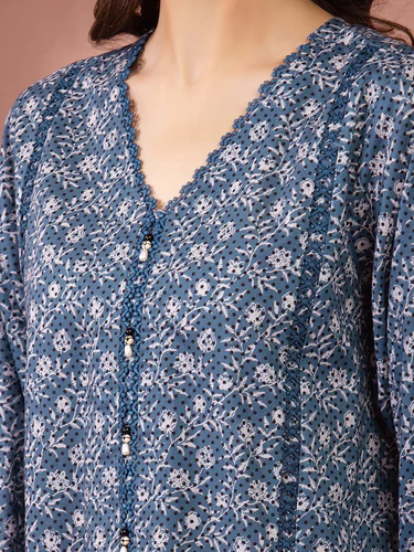 Edenrobe Premium Unstitched Printed Lawn 3 Piece