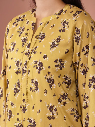 Edenrobe Premium Unstitched Printed Lawn 3 Piece