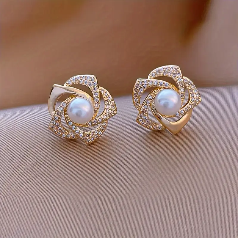 French Style Flower Ear Rings