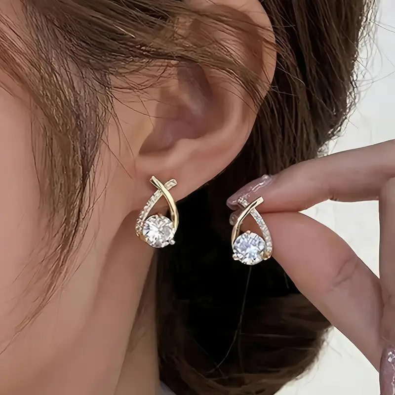 Sparkling Cubic Zirconia Ear Rings