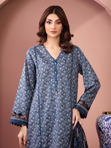 Edenrobe Premium Unstitched Printed Lawn 3 Piece
