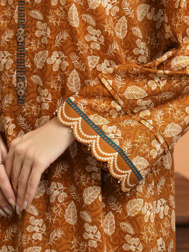 Edenrobe Premium Unstitched Printed Lawn 3 Piece