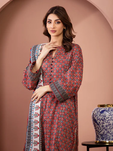 Edenrobe Premium Unstitched Printed Lawn 3 Piece