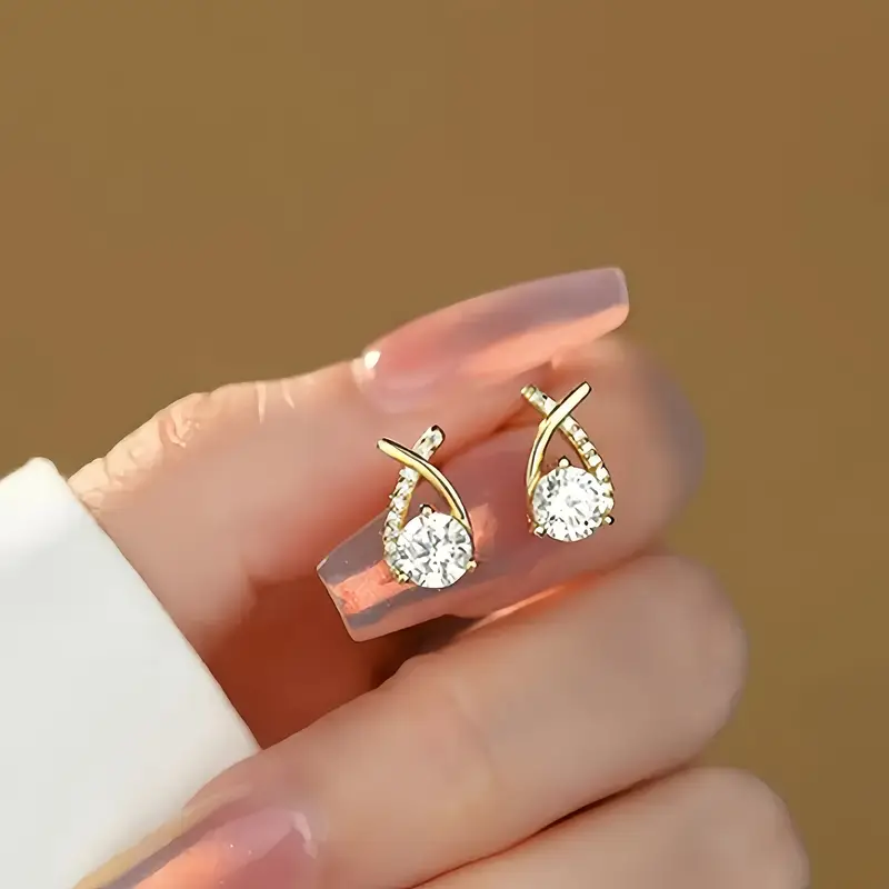 Sparkling Cubic Zirconia Ear Rings
