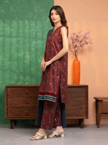 Edenrobe Premium Unstitched Printed Lawn 3 Piece