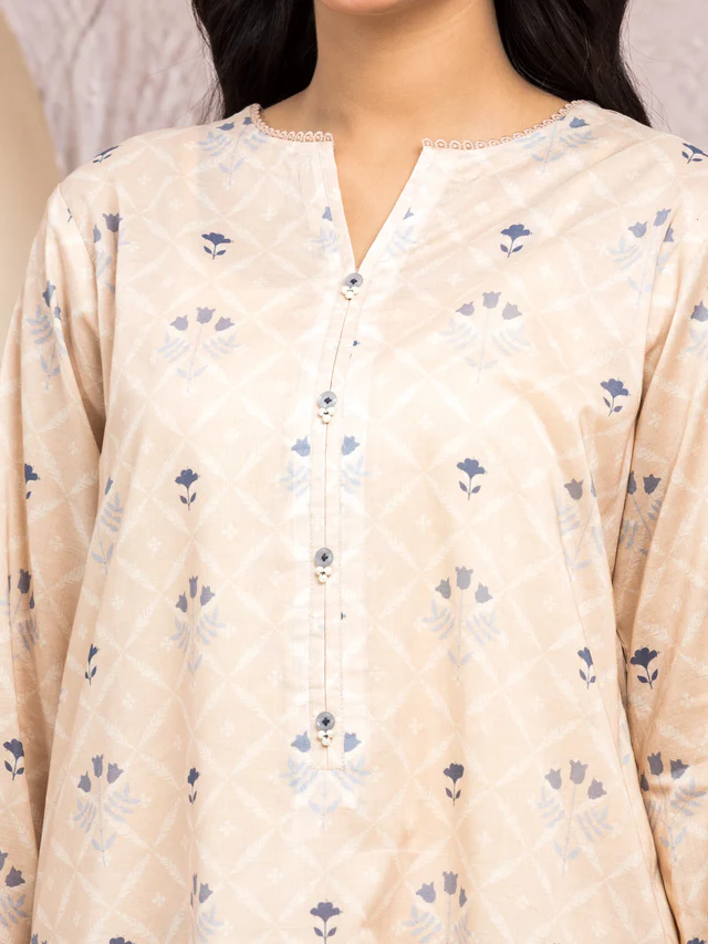 Edenrobe Premium Unstitched Printed Lawn 3 Piece