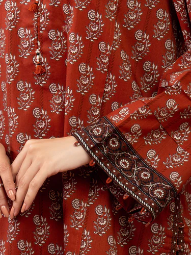   Edenrobe Premium Unstitched  Printed Lawn 3 Piece