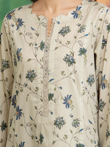 Edenrobe Premium Unstitched Printed Lawn 3 Piece