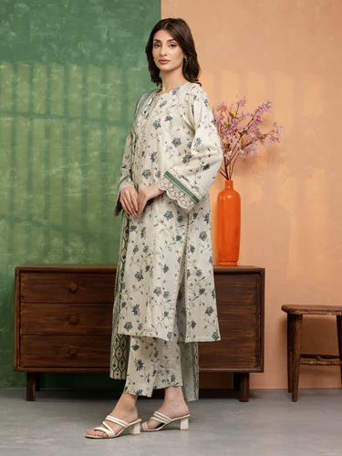 Edenrobe Premium Unstitched Printed Lawn 3 Piece