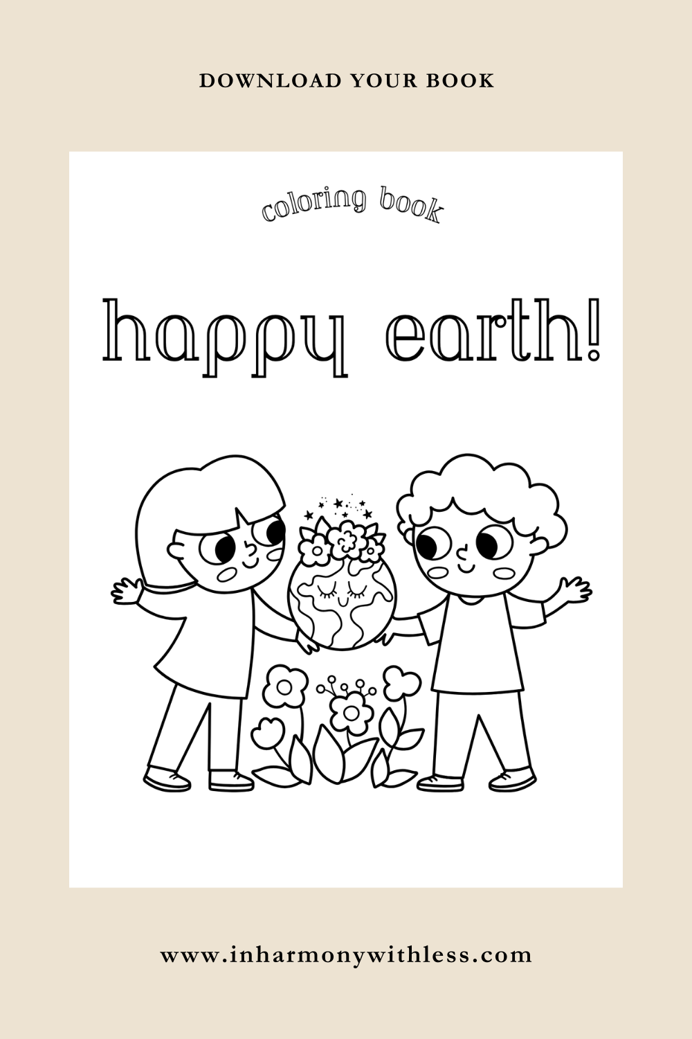 Happy Earth Coloring Book for Kids