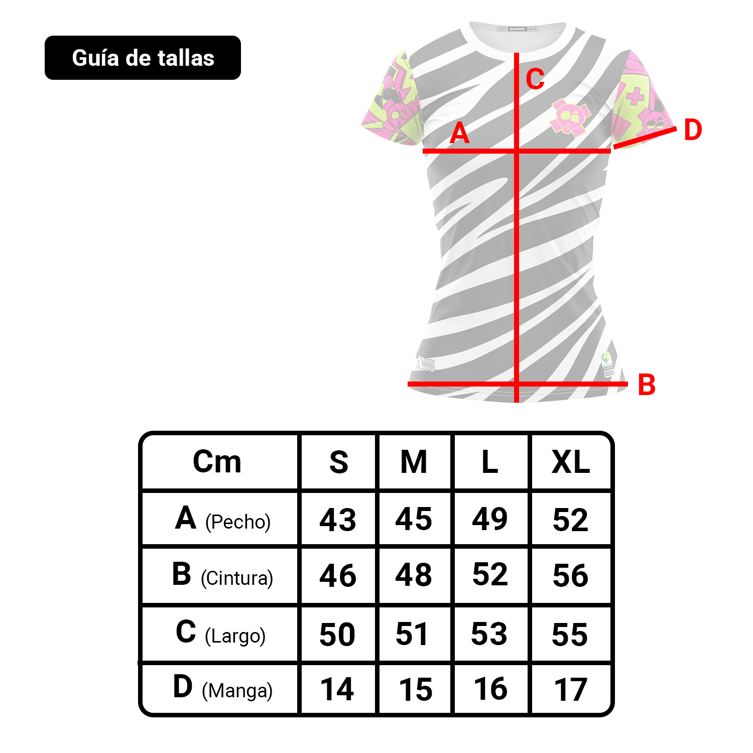 Camiseta deportiva Cebra