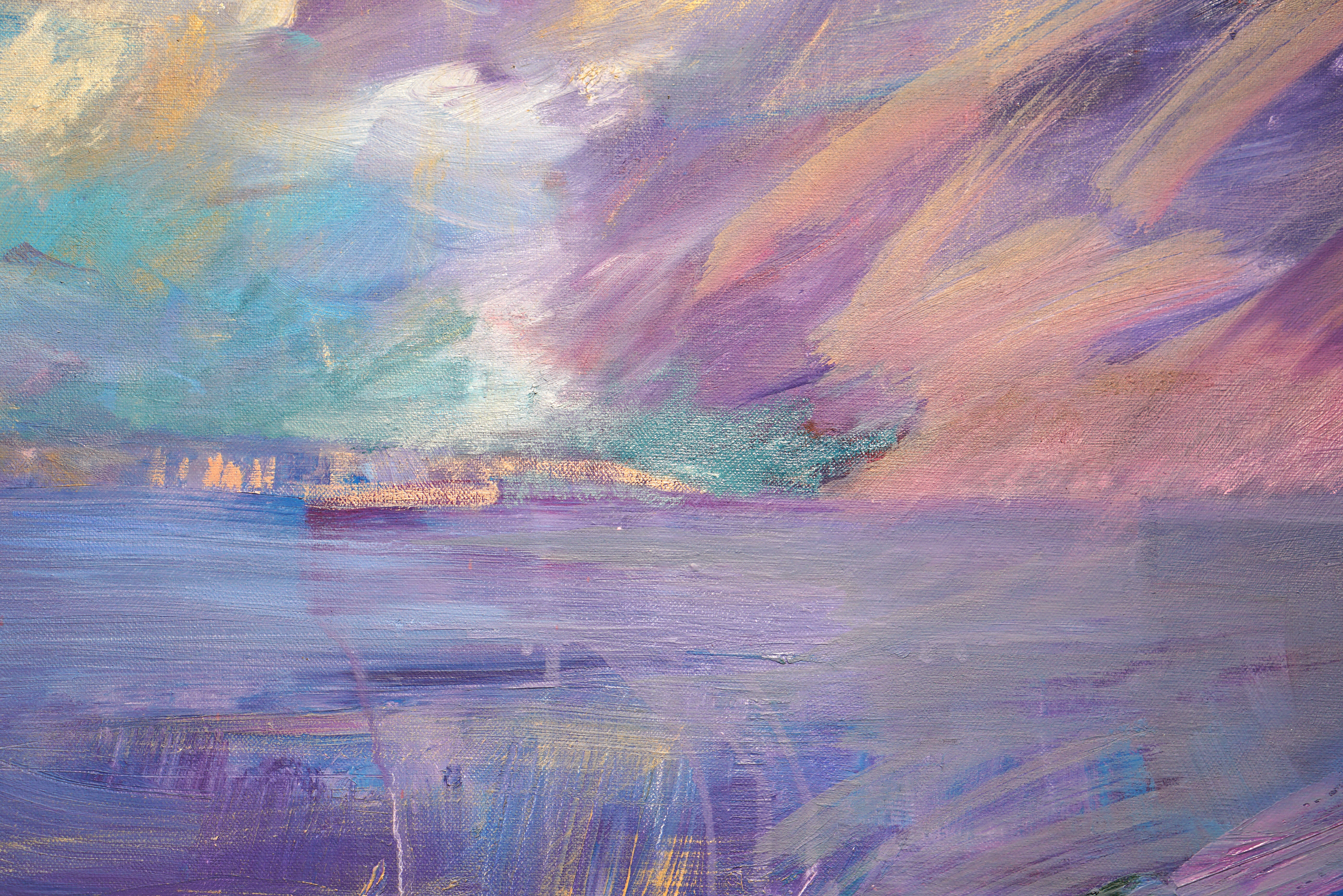 Peach Light Over the Lizard, Across Mount's Bay